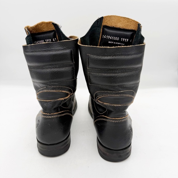 Fly London Stif Military Combat Boots Size 41 Black leather Padded Rustic Goth - Picture 6 of 14